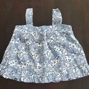 GAP Blue Fish Print Kids Top